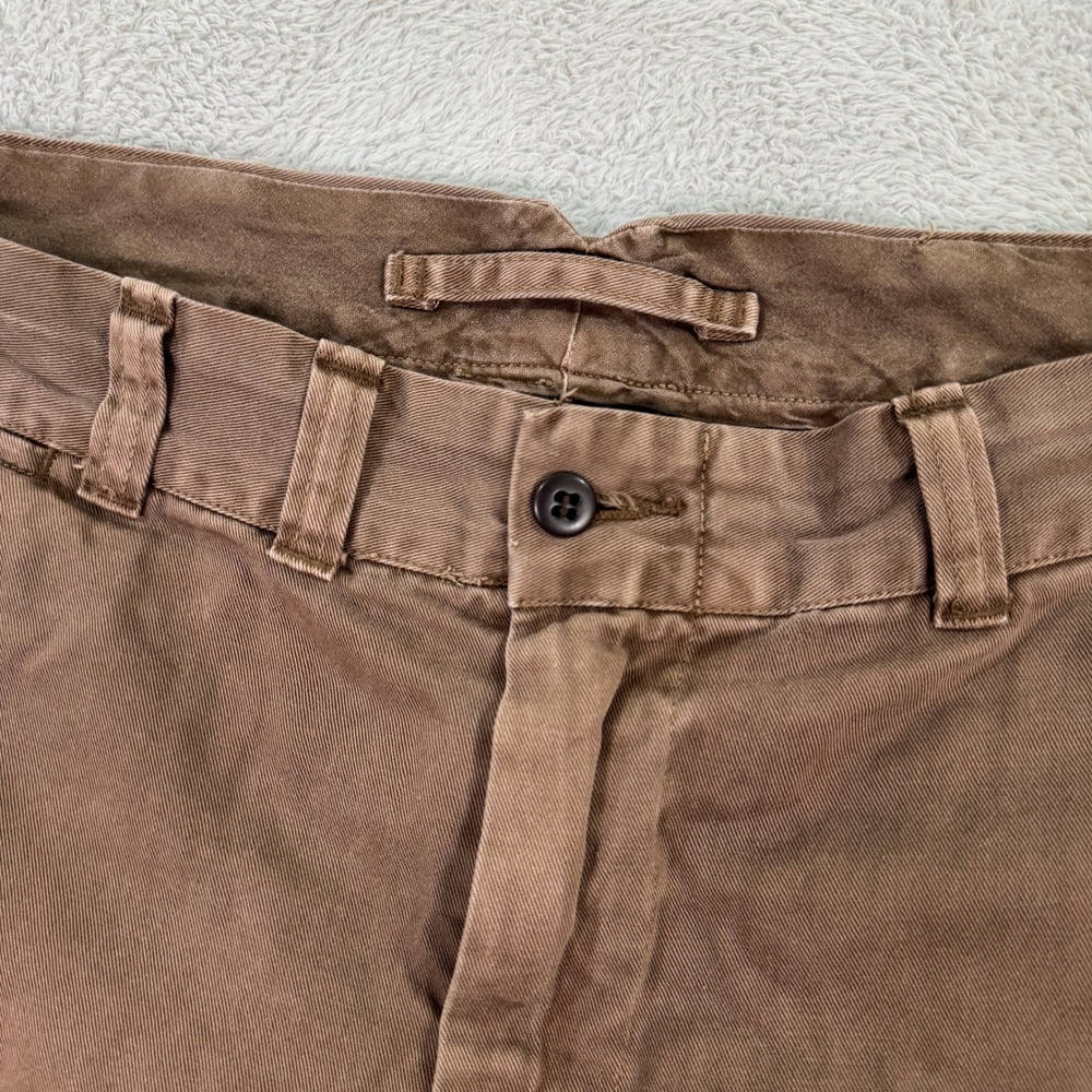 VINTAGE Polo Ralph Lauren Mens 34x30 Slim Straight Fit Chino Pants Brown Work - Picture 4 of 12